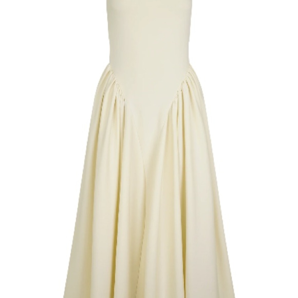 Meshki Scuba Jersey Midi Dress in Ivory - Picture 4 of 11